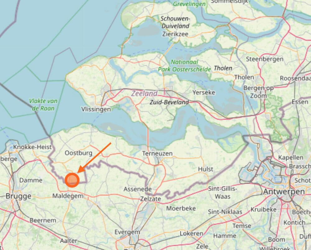 Kaart Zeeland